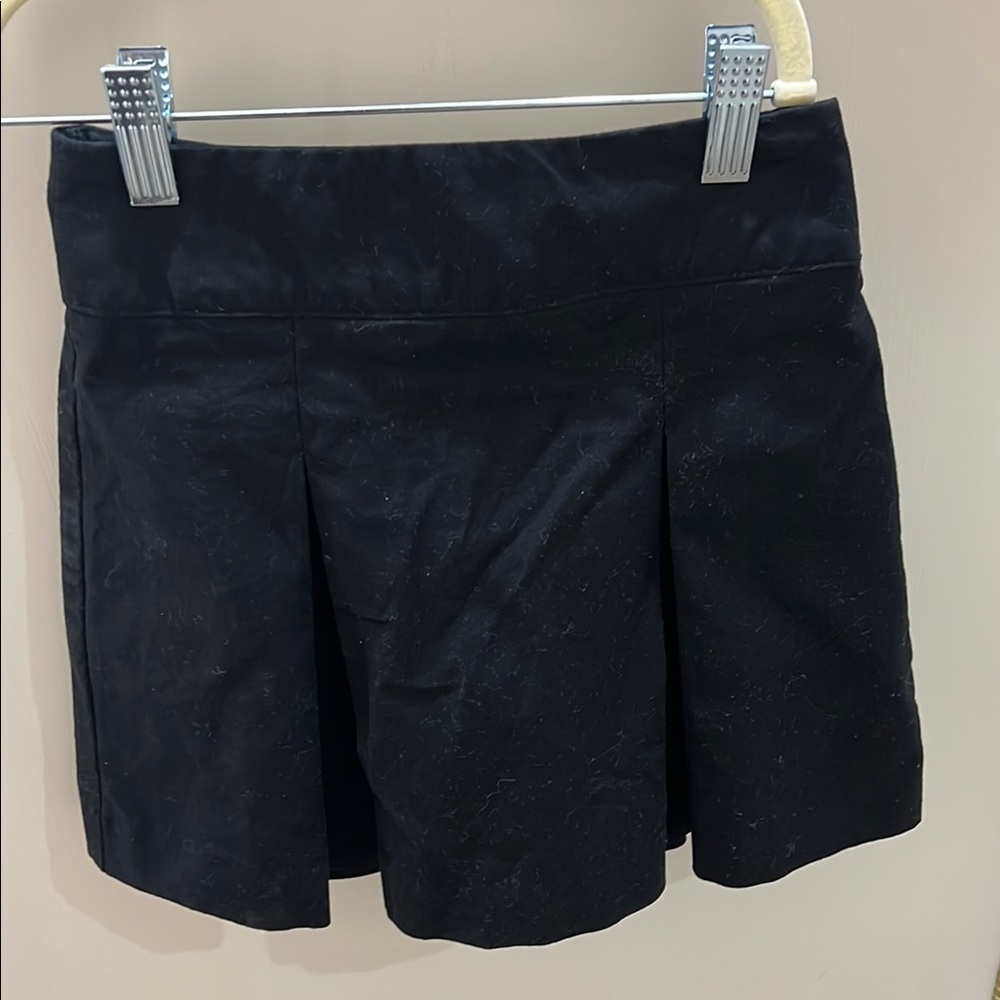 Girls Black Pleated Mini Skirt